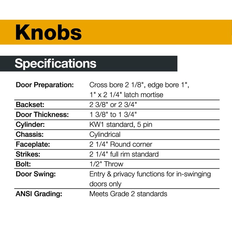 BRINKS - Stafford Privacy Locking Door Knob Set Bedrooms Bathrooms,