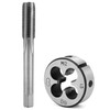 QWORK® Gewindebohrer M12*1.5mm Gewindebohrer und Schneideisen Set
