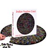 Bgraamiens Puzzle-The Indian Feather-1000 Pieces Round Puzzle Color Challenge Jigsaw