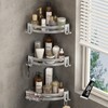 VOLPONE Corner Shower Shelves with Hooks Shower Storage Rack Rustproof