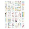 귀여운 미니 타투스티커 30종 축제 페스티벌 판박이 Cute Mini Tattoo Stickers 30 Types Festival Temporary Tattoos [N-01]