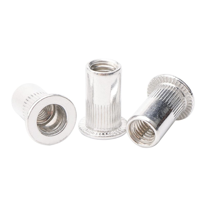 Rowiz 100 PCS M5 5mm Flat Head Aluminum Rivet Nut