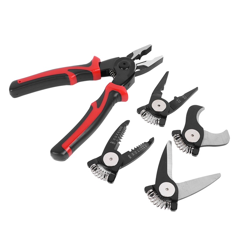 5 in 1 Pliers Set Steel Multifunctional Interchangeable Head Pliers