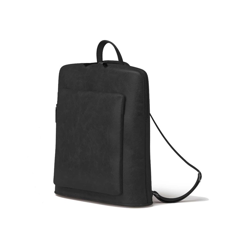 Kmisso Elegant Women's Vegan Faux Leather Backpack 30605, black