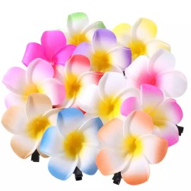 12pcs 헤어 클립 꽃 머리핀 시뮬레이션 하와이 신부 자용 클램프 여자 장식 머리 12pcs Hair Clips Flower Hairpin Simulation Hawaiian Bride Use Clamp Women Decorative Hair