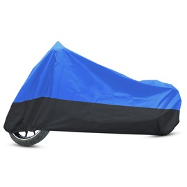 HEROFFIX XL 190T Motorcycle Cover Blue&Black UV Water Resistant 96 Inches Replace Parts