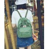 (Army) - LuckyZ Womens Casual Style Lightweight Canvas Backpack School
