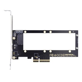 xiwai PCI-E 4.0 4X Host Converter to EDSFF GEN-Z NVMe Ruler 1U E1.S 9.5mm 15mm 25mm Thickness Short SSD with Heat Sink PM9A3 PM9D3 P5801X Carrier Adapter