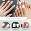 2 Sets White Press-On Nails, Pure Chic Short Square False