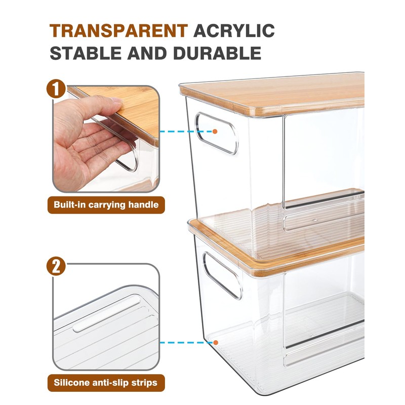 Trash Bag Dispenser 2 Pack, Acrylic Garbage Bags Dispenser with