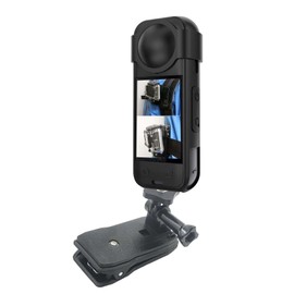 Backpack Fast Clip Clamp Mount with 1/4 Screw for Insta360 X5/X4 for Gopro Hero 13, 12, 11, 10, 9, 8, 7, 6, 5, 4, Session, 3+, 3, 2, 1, Hero (2018) for DJI Osmo and Other Action Cameras