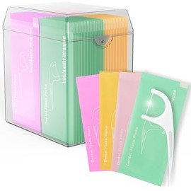 JGB Palillos De Hilo Dental Envueltos Individualmente, Hilo Dental Multicolor Para Adultos Con Práctico Estuche, Minibolsa Desechable Para Viajes, Hoteles, Restaurantes, Oficinas, Coches Y Bodas.
