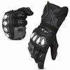 Oro Biker Leather Motorbike Gloves Men Hard Knuckle Protection Full