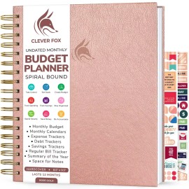 Clever Fox Budget Planner – Coiled Budget Book with Colorful Pages, Monthly F...