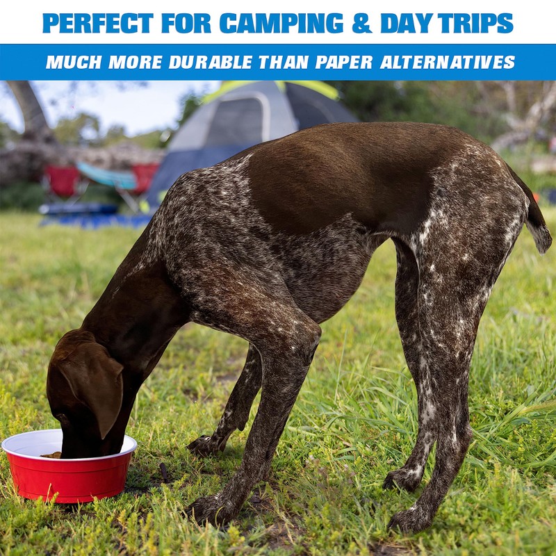 Party Dog Disposable Red Cup Style Pet Food Bowls for