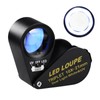 10x 21mm Loupe Jeweler Magnifier LED UV Light Triplet Lens