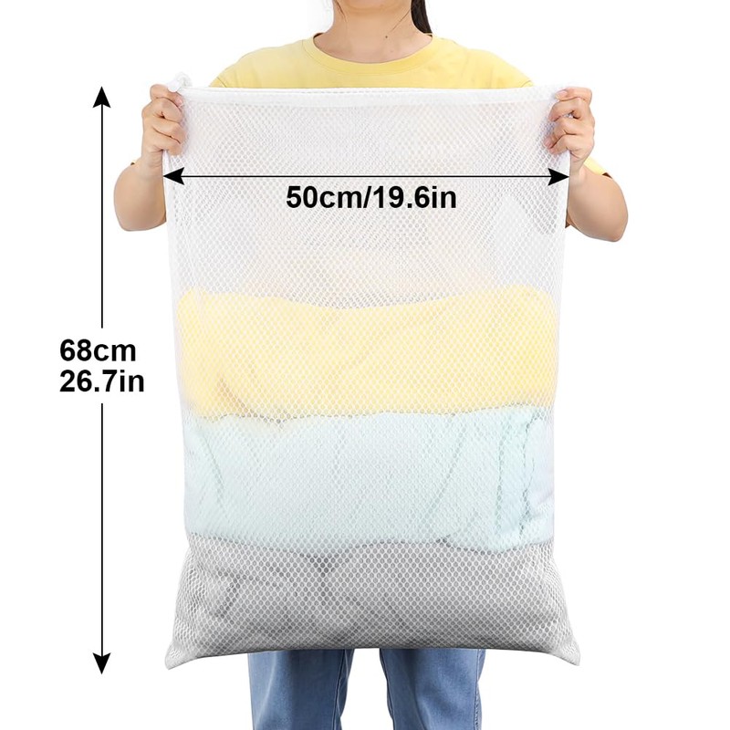 Vivifying Large Washing Net Bags, Set of 2 Durable Cellular