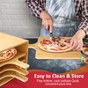 RICOJYCX Multilayer Bamboo Pizza Peel Rack, Contain 4 x 12