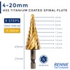 4mm to 20mm Spiral Flute Step Drill Bit, High Speed