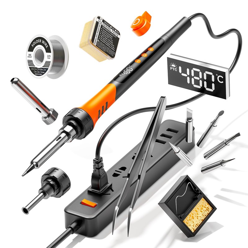 90W 110V LCD Soldering Iron, Soldering Iron Kit, 10-in-1 Soldering