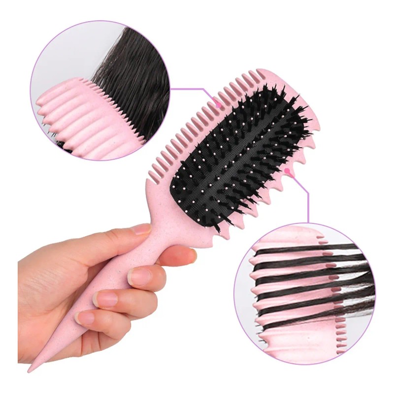 Cepillo Para Cabello Rebote Rizado Peine De Define Styling