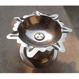 Garden Of Arts Stainless Steel 7 Wicks Diyas Used for Any Hindu Festival Diwali Ganesh Festival Lightening of Home Any Auspicious inaugration for Office Home