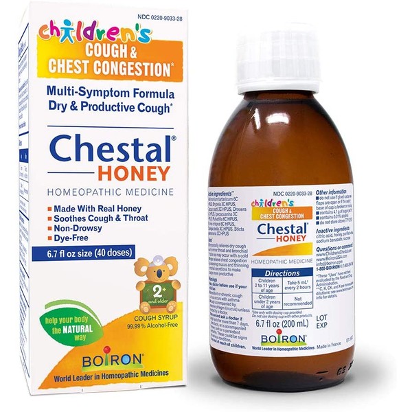 Boiron Children's Chestal Honey Cough Syrup, 6.7 Ounce, Homeopathic Medicine for Cough and Chest Congestion