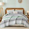 Dintszyayue Quilt Queen Size Sage Green, 3 Pieces Boho Striped