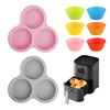 Abnaok 2PCS Silicone Air Fryer Egg Pan with 6PCS Reusable
