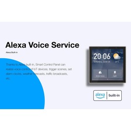 Smart Home Control Panel w/Alexa, WiFi, ZigBee, Bluetooth, 4" Touch Screen