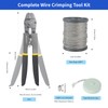 IThreeLuck 2 in 1 Wire Rope Crimping Tool Kit with