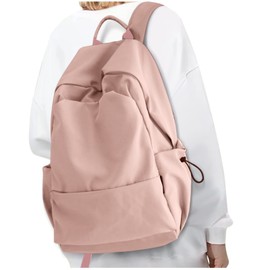 Backpacks For School Bag School Backpack For College Backpacks Bookbag For Women Waterproof Gym Backpack For Men Book Bags Small Simple Backpack Pink