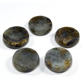 35mm Labradorite Stand for Sphere/Egg Polished Worry Stone Natural Spectrolite Crystal Azure Flash Feldspar Mineral Stone - Africa (1PC)