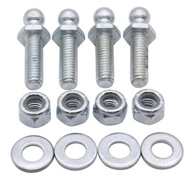 10mm Ball Studs with Hardware Gas Lift Support Strut Fitting 5/16-18 Thread x 1" Long Shank Long Shank(4 Pack)