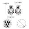 Flyonce Statement Drop Earrings, Black Rhinestone Crystal Geometric Statement Earrings