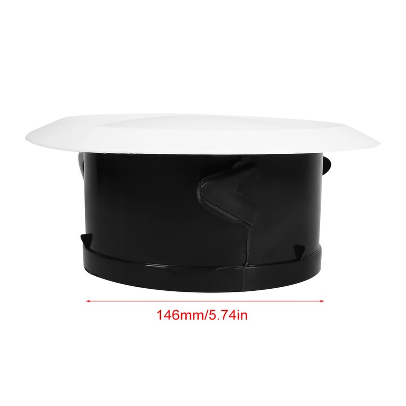 75 mm white plate valve, ABS adjustable vent cover on
