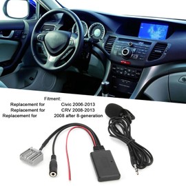 Akozon AUX Audio Cable, Bluetooth 5.0 Car Stereo Micrófono con AUX Audio Cable para Civic 2006-2013 Adaptador Bluetooth AUX