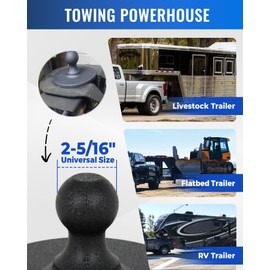 Mepareri 5th Wheel to gooseneck Adapter,Kingpin to Gooseneck Ball Adapter Hitch Fit for Tractor and Trailer Fifth Wheels,30,000lbs Max Load Capacity