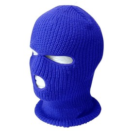 3 Hole Full Face Mask Ski Mask Winter Cap Balaclava Outdoor Beanie Tactical Hat - Color: 8-ROYAL BLUE