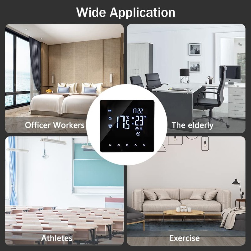 WiFi Smart Thermostat Temperature Controller for Electric Heating LCD Display