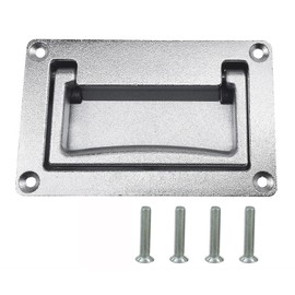 Induschoice Recessed Drawer Handle Made of Zinc Alloy Zinc Alloy Handle for Drawers Recessed Handles Container Handle Flush Lifting Doors Handles, Silver