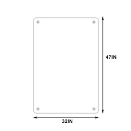 GLSLAND 47"x32" Tempered Glass Chair Mat Heavy-Duty Floor Protector for Carpet & Hard Floors Scratch-Resistant Office Computer Desk Mats Clear