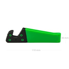 CABLEPELADO - Holder for Mobile Phones or Tablets | Stable Table Mount | Angle up to 90° | Compatible with All Models | Foldable and Handy | 11 x 2 cm | Green