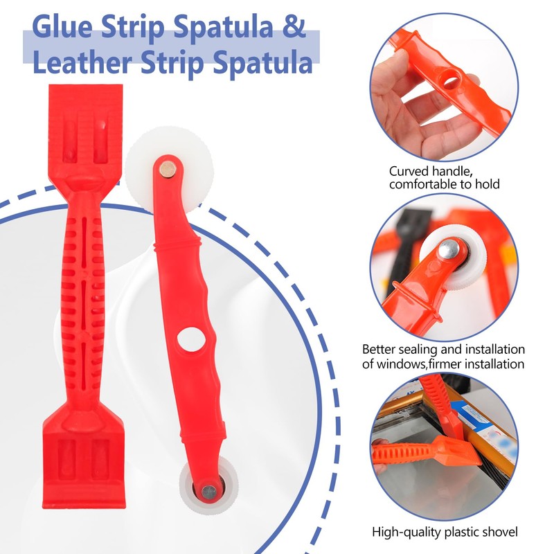 Window Glass Tool Kit, Including Leather Strip Press Wheel +