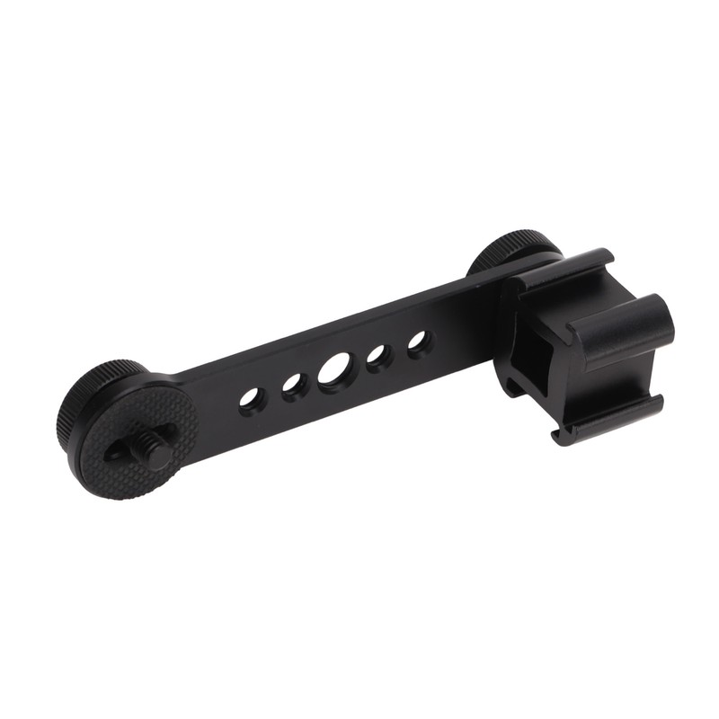 Triple Cold Shoe Extension Bracket Aluminium Alloy Microphone Stand Mount