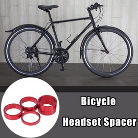 X AUTOHAUX 1 Set Bicycle Headset Spacer 28.6mm Fit for 1 1/8 in Red 5 10 mm