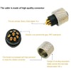 YCYUYUFUNS M12 Cable 5-Pin Male to Female Connector Cable A-Coded