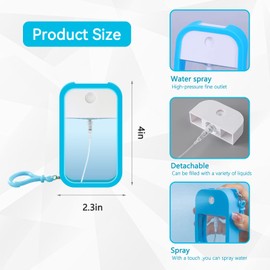 YOKAMIRA 4 PCS 50ml Card Spray Bottles - Refillable, Portable, Ultra-Thin Perfume Atomizer Vials, Travel-Friendly Empty Bottles for Alcohol, Hand Sanitizer, and Cosmetics