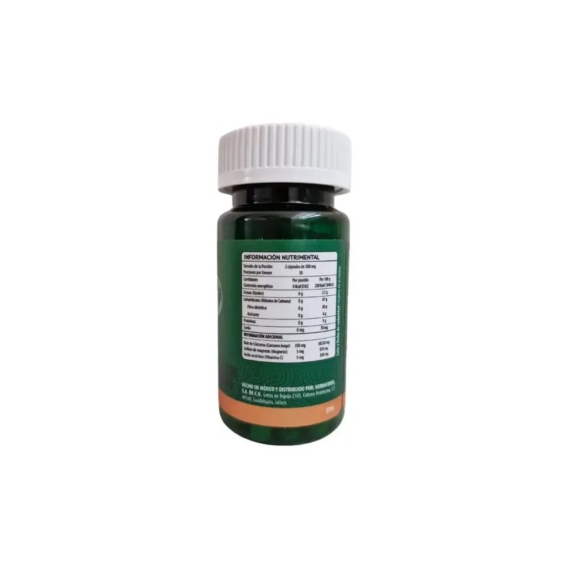Cúrcuma Con Magnesio Vitamina C Fibra Blen Cápsulas Sabor Sin