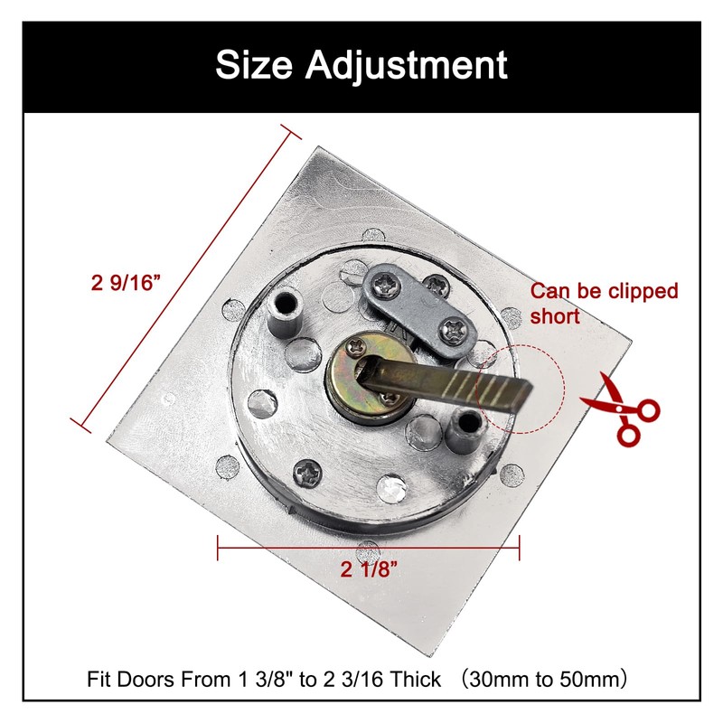 Pocket Door Lock with Key,Privacy Door Hardware Suitable for Bathroom